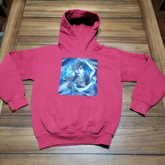 Wednesday LS Burgundy Youth Hoodie (Gildan) - Size Y Small - Picture 1 of 6